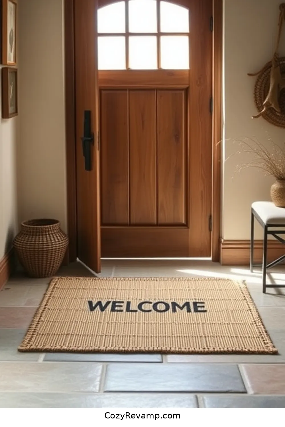 Creating a Bamboo Welcome Mat for Create a Rustic Entryway With Bamboo Materials