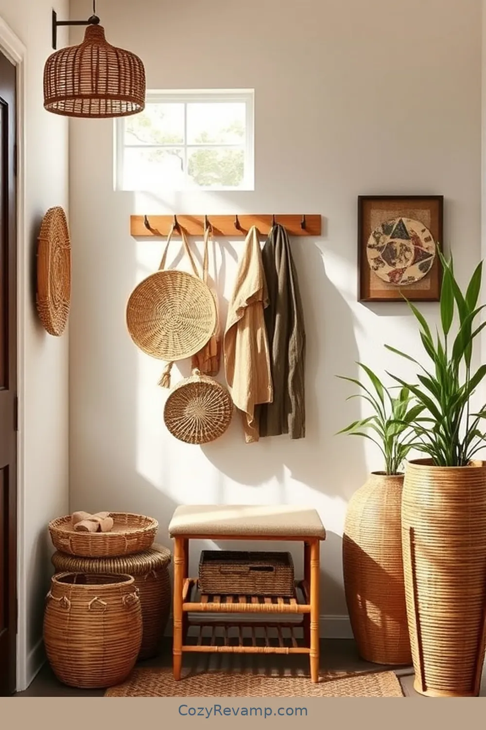Stylish Bamboo Accessories for Entryway Decor for Create a Rustic Entryway With Bamboo Materials