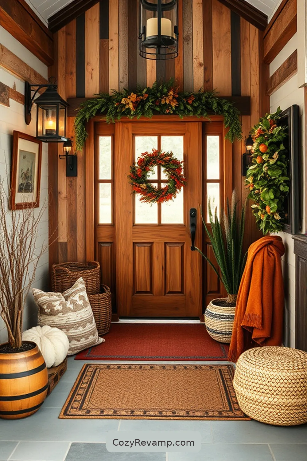 Create a Rustic Entryway With Reclaimed Materials 14 Seasonal Decorating Ideas for Your Entryway for Create a Rustic Entryway With Reclaimed Materials