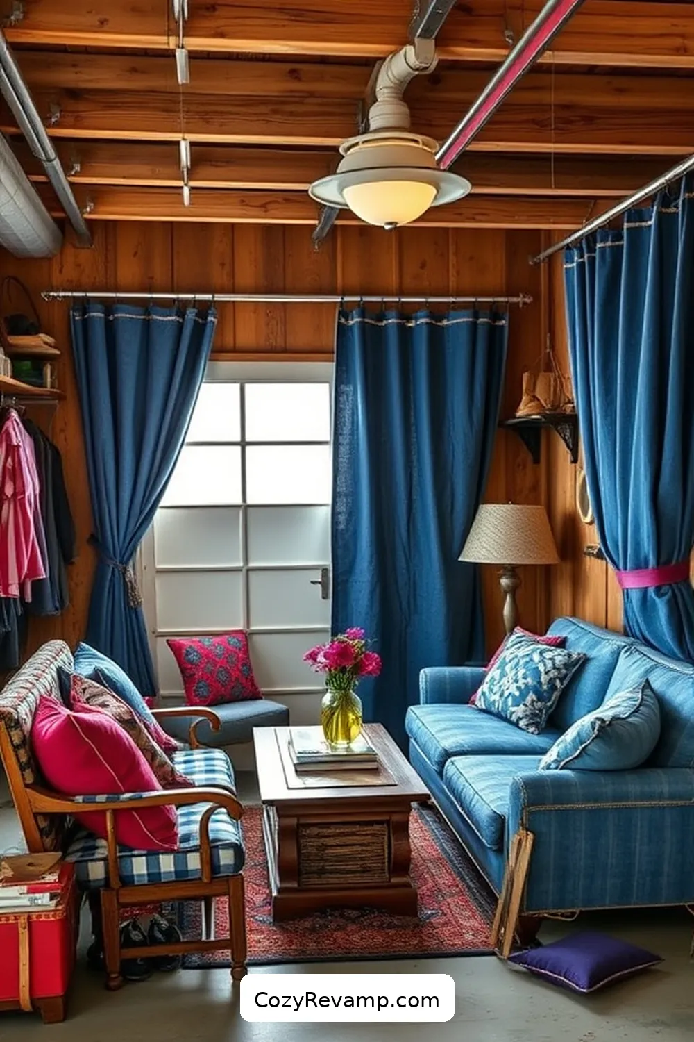 Repurposing Old Jeans Into Functional Items for Create a Rustic Garage With Upcycled Fabric Material