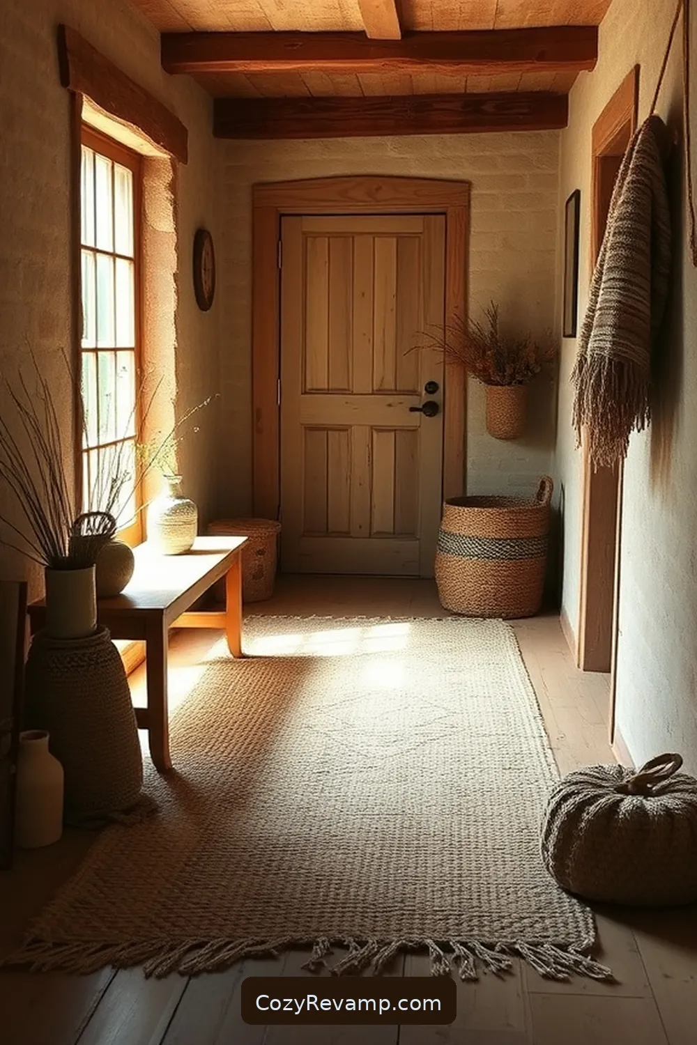 Create a Rustic Hallway With Natural Fibers 7 Layering Rugs for Added Depth for Create a Rustic Hallway With Natural Fibers