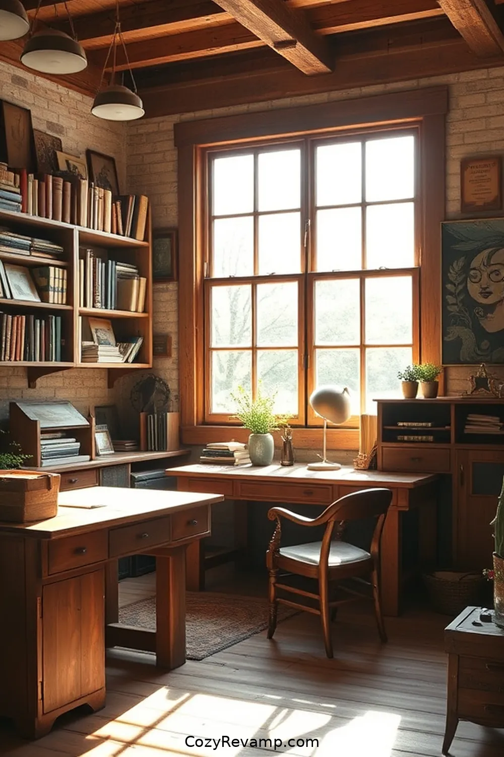 Create a Rustic Home Office With Reclaimed Materials 4 Vintage Furniture: Adding Character to Your Workspace for Create a Rustic Home Office With Reclaimed Materials