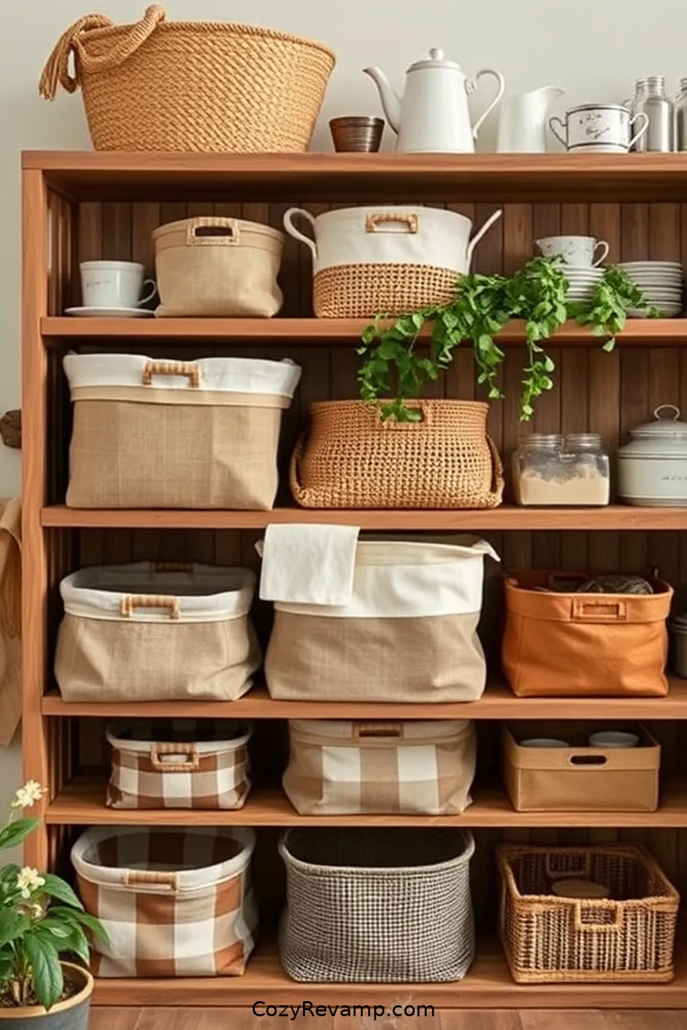 Create a Rustic Kitchen With Upcycled Fabric Materials 9 Crafting Fabric Storage Baskets for Create a Rustic Kitchen With Upcycled Fabric Materials
