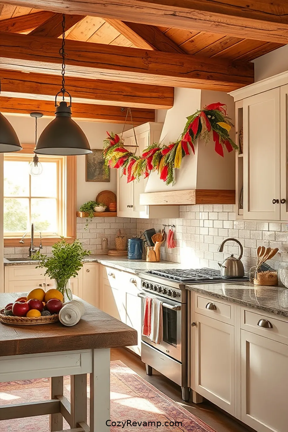 Create a Rustic Kitchen With Upcycled Fabric Materials 13 Creating a Fabric Scrap Garland for Create a Rustic Kitchen With Upcycled Fabric Materials