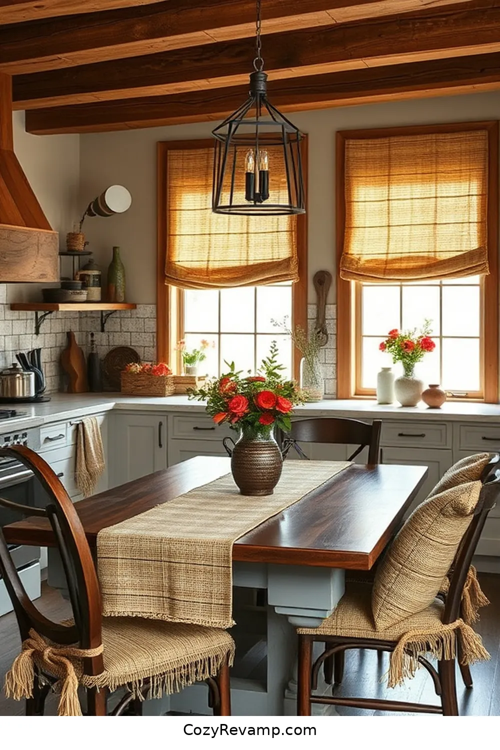 Create a Rustic Kitchen With Upcycled Fabric Materials 14 Incorporating Burlap for a Natural Look for Create a Rustic Kitchen With Upcycled Fabric Materials