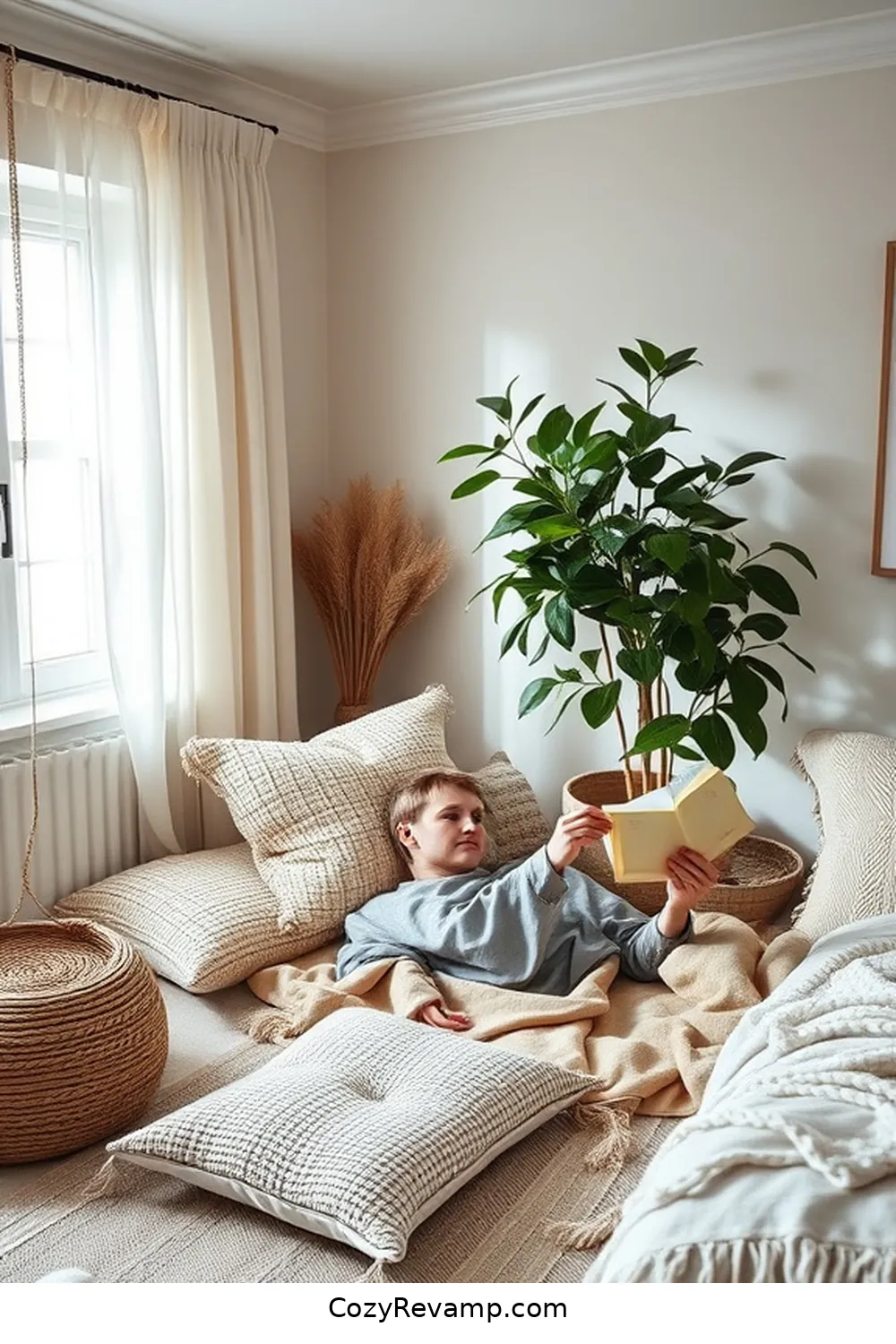 Create a Scandinavian Bedroom With Natural Fibers 14 Creating a Cozy Reading Nook for Create a Scandinavian Bedroom With Natural Fibers