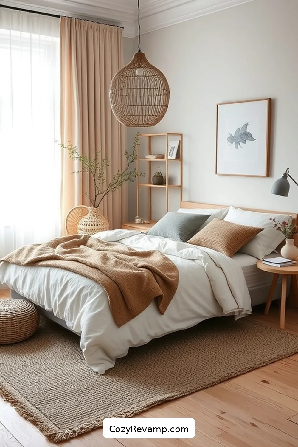 Create a Scandinavian Bedroom With Natural Fibers 13 Mixing Patterns and Textures for Create a Scandinavian Bedroom With Natural Fibers
