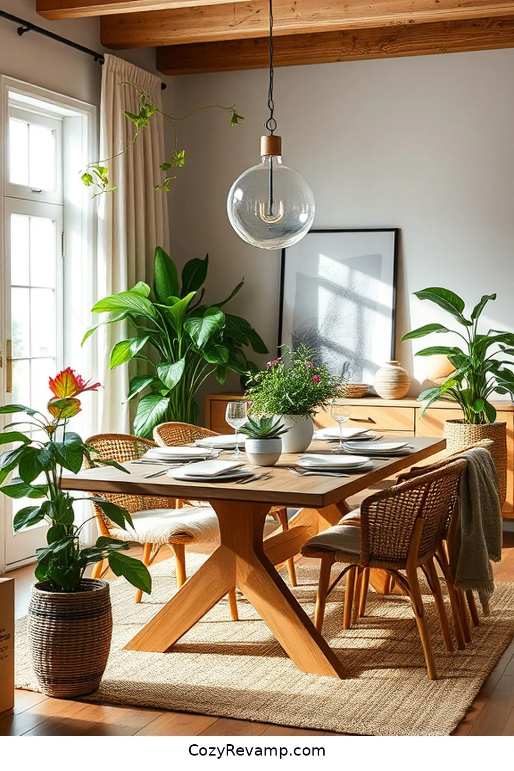 Create a Scandinavian Dining Room With Natural Fiber Materials 12 Accessorizing With Greenery for Create a Scandinavian Dining Room With Natural Fiber Materials