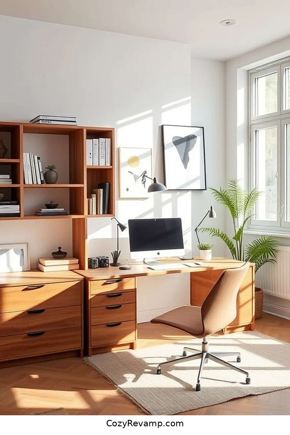 Create a Scandinavian Home Office With Recycled Wood Material 9 Storage Solutions That Embrace Minimalism for Create a Scandinavian Home Office With Recycled Wood Material