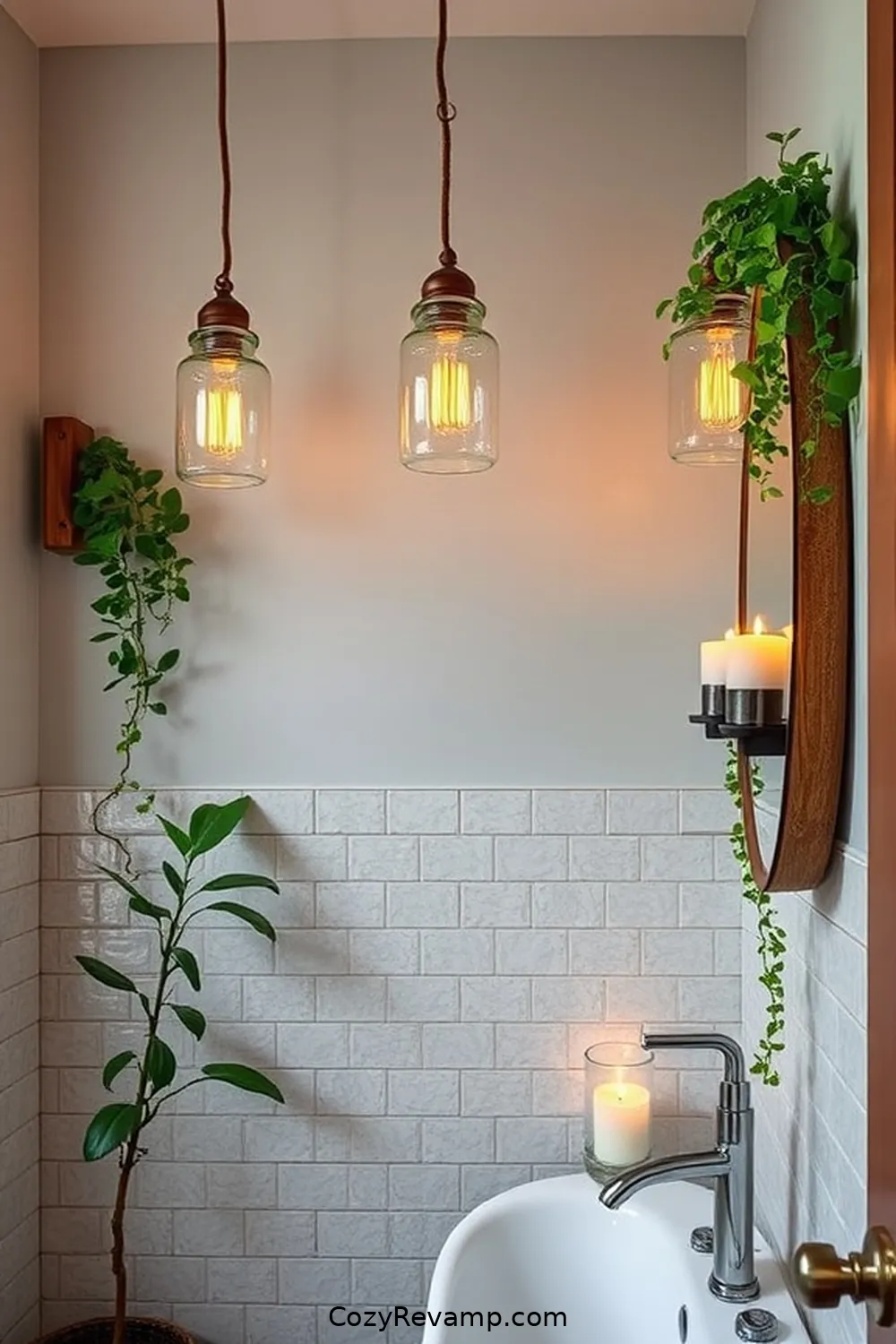 Creating a Bohemian Bathroom With Reclaimed Materials 7 Creative Lighting Options With Reclaimed Elements for Creating a Bohemian Bathroom With Reclaimed Materials