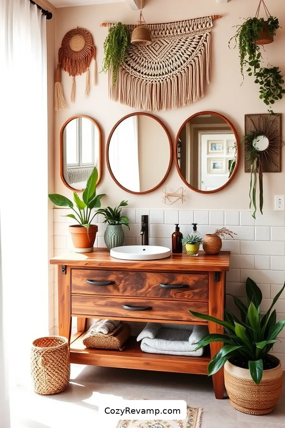 Creating a Bohemian Bathroom With Reclaimed Materials 8 DIY Decor Ideas Using Upcycled Materials for Creating a Bohemian Bathroom With Reclaimed Materials