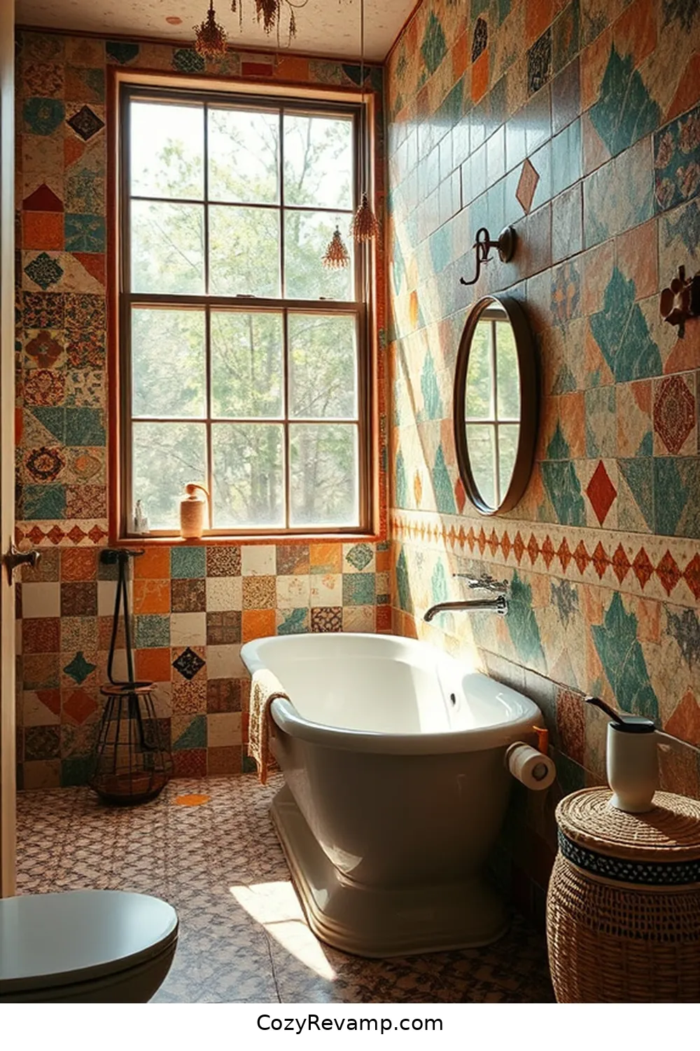 Creating a Bohemian Bathroom With Reclaimed Materials 5 Incorporating Vintage Tiles for Creating a Bohemian Bathroom With Reclaimed Materials