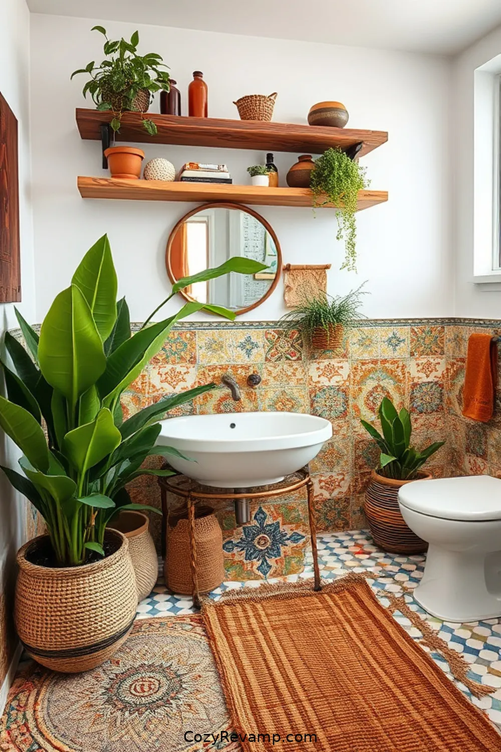 Creating a Bohemian Bathroom With Reclaimed Materials 10 Mixing Patterns and Textures for Creating a Bohemian Bathroom With Reclaimed Materials