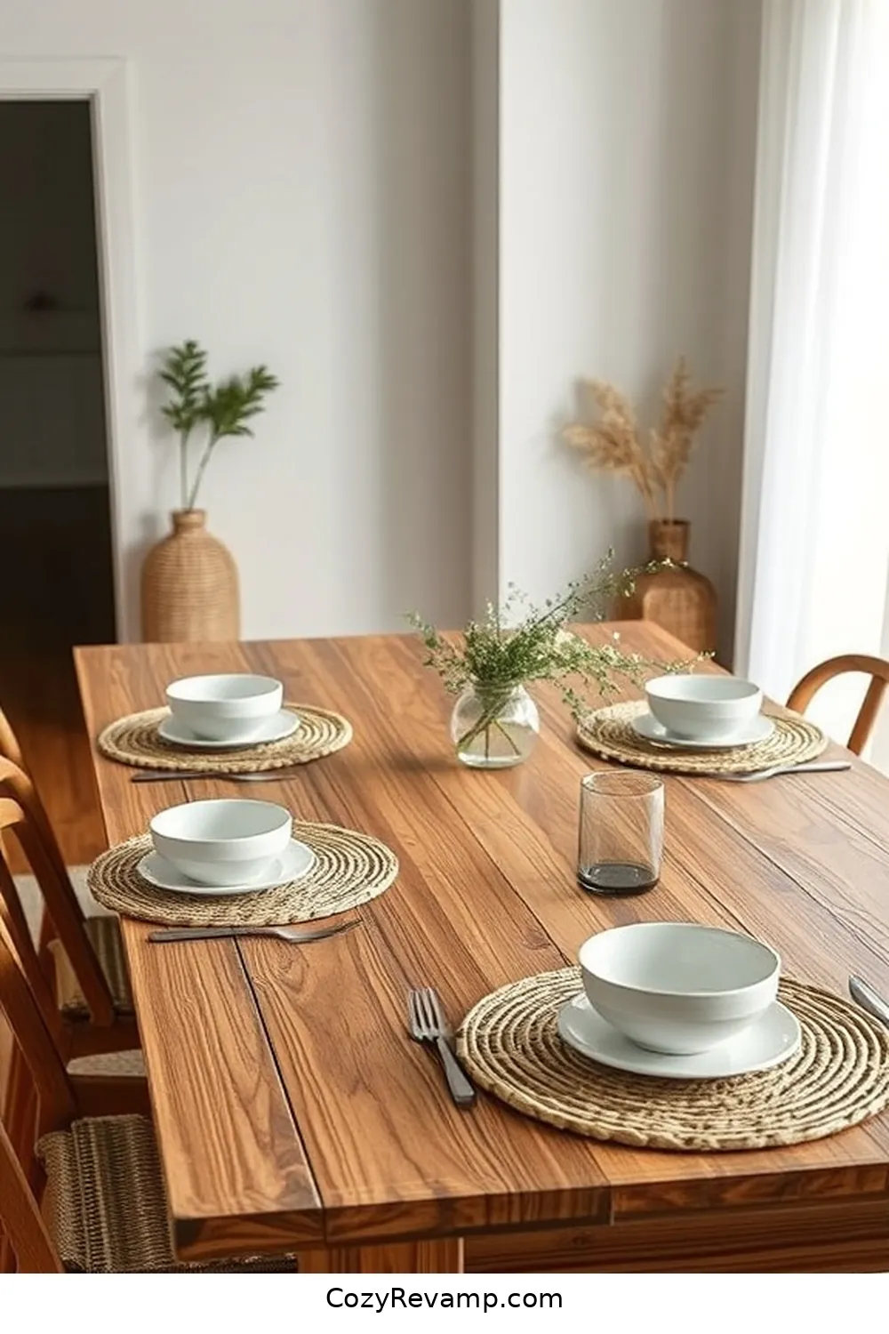 Mindful Dining: Setting the Table for Creating a Minimalist Dining Room With Natural Fiber Materials