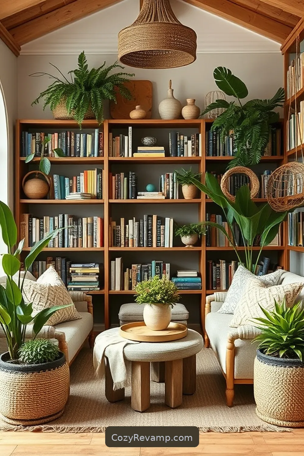 Personalizing Your Space With Decorative Accents for Creating a Modern Farmhouse Library With Natural Fiber Materials