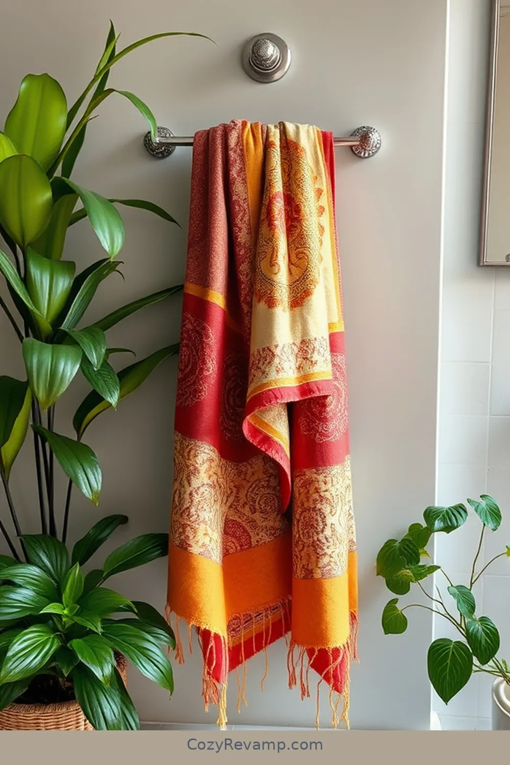 DIY Bohemian Bathroom Ideas Using Upcycled Fabric Materials 5 DIY Towel Racks With Fabric Accents for DIY Bohemian Bathroom Ideas Using Upcycled Fabric Materials