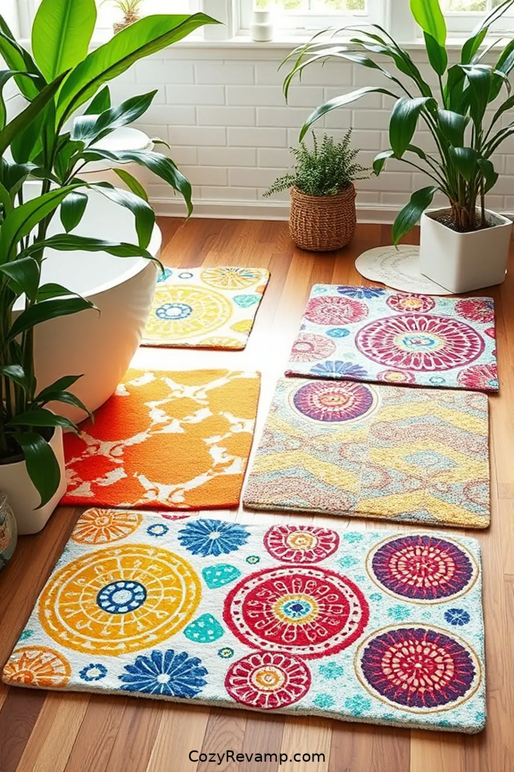 DIY Bohemian Bathroom Ideas Using Upcycled Fabric Materials 7 Repurposed Fabric Bath Mats for DIY Bohemian Bathroom Ideas Using Upcycled Fabric Materials