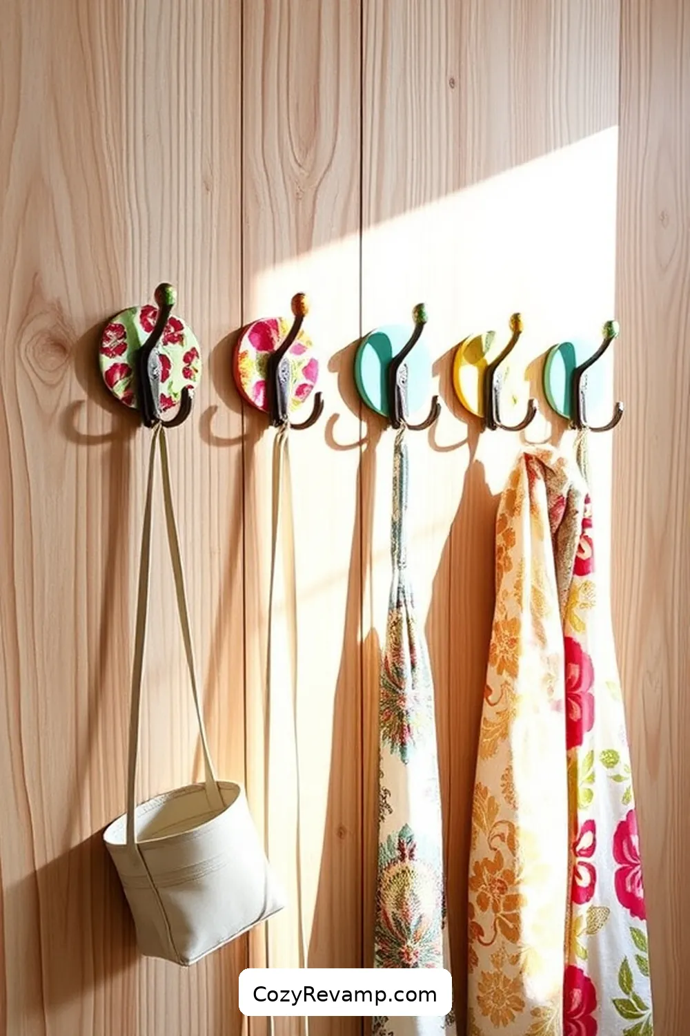 DIY Bohemian Bathroom Ideas Using Upcycled Fabric Materials 13 Upcycled Fabric Bathrobe Hooks for DIY Bohemian Bathroom Ideas Using Upcycled Fabric Materials