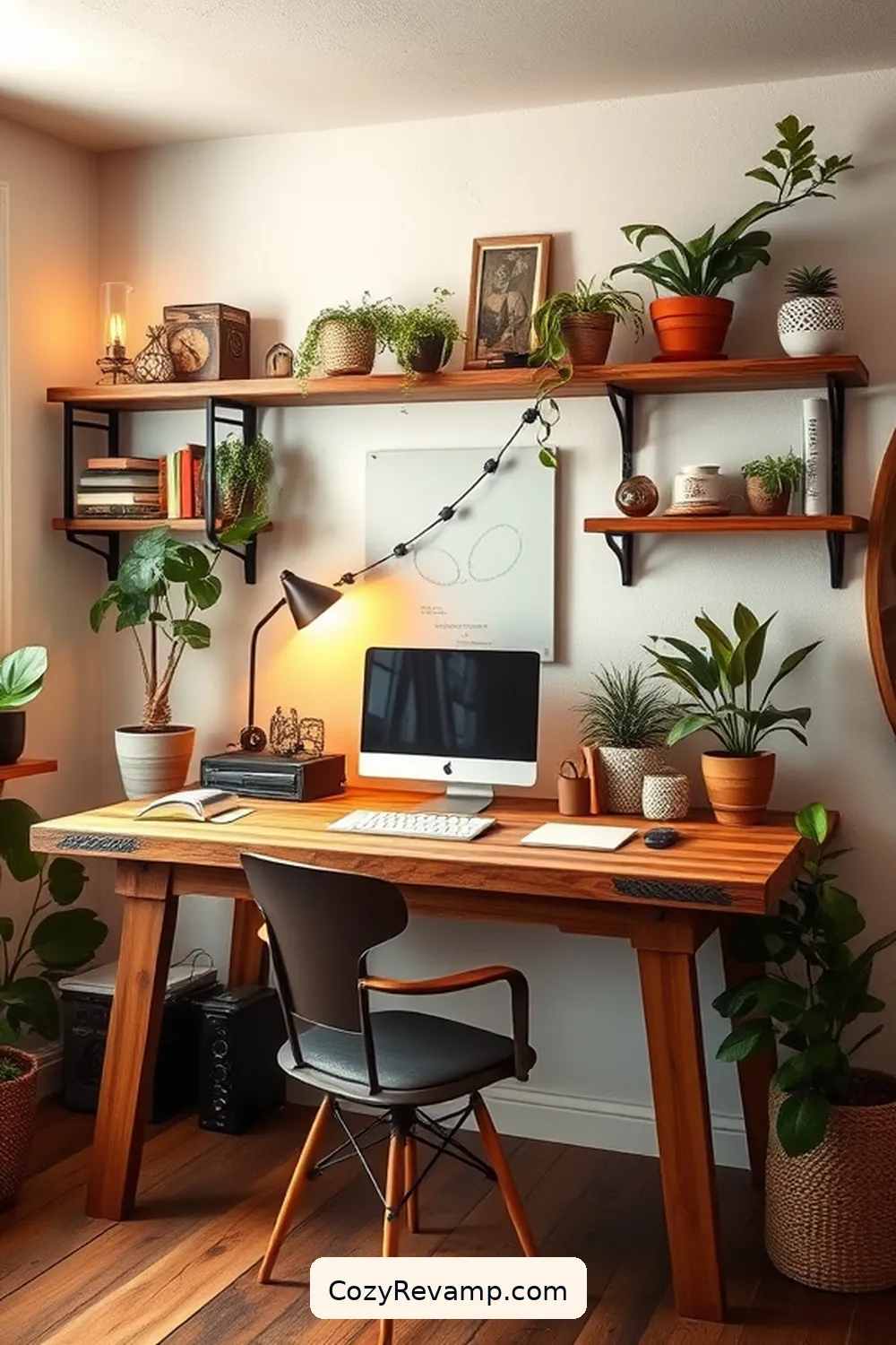 Creative Ideas for Rustic Decor Using Recycled Wood for DIY Rustic Home Office With Recycled Wood Material