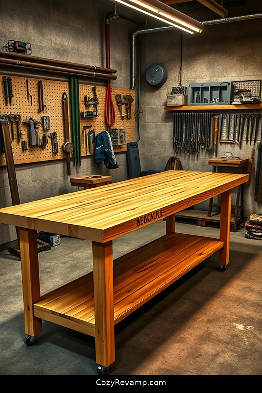 Bamboo Workbenches: Combining Durability and Style for Design Ideas for an Industrial Garage Using Bamboo Material