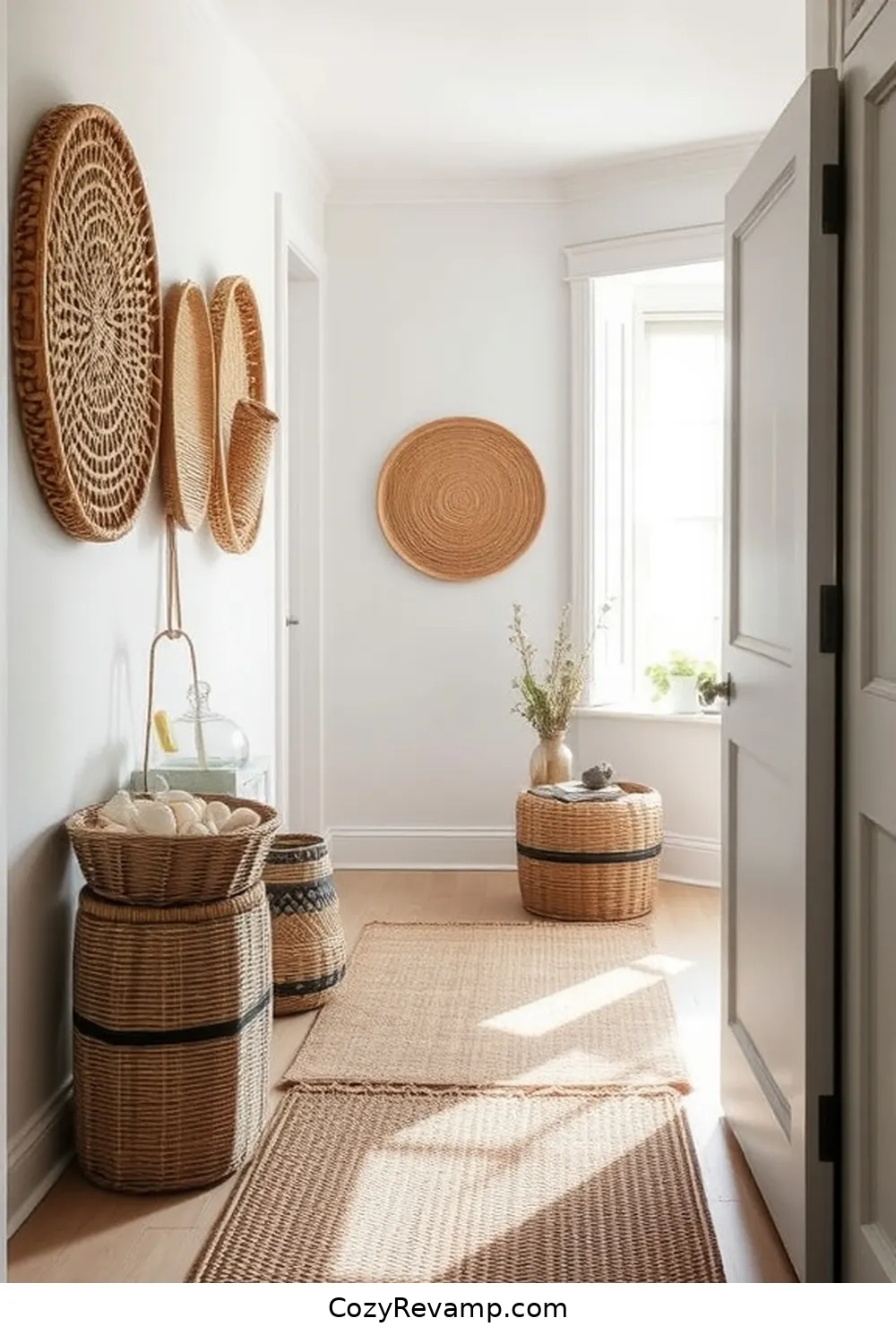 Designing a Coastal Hallway With Natural Fibers 5 Accessorizing With Natural Fiber Decor for Designing a Coastal Hallway With Natural Fibers