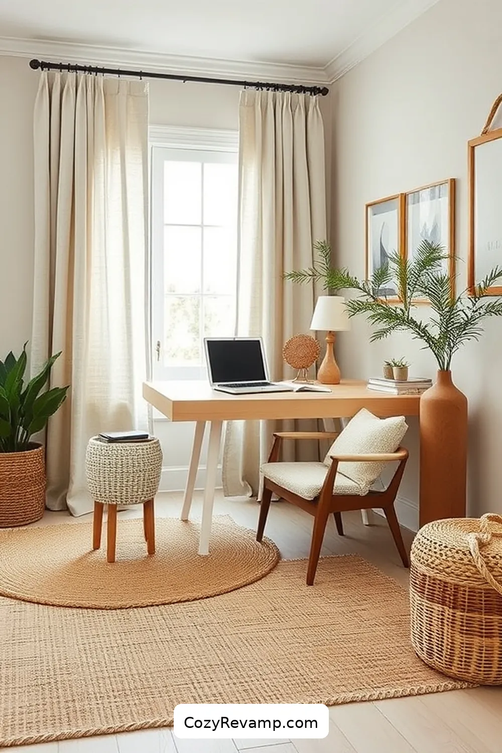 Designing a Coastal Home Office With Natural Fiber Materials 5 Enhancing Comfort With Textiles for Designing a Coastal Home Office With Natural Fiber Materials