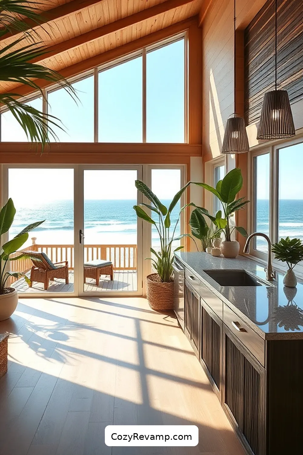 Designing a Coastal Kitchen With Bamboo Materials 13 Creating a Seamless Indoor-Outdoor Flow for Designing a Coastal Kitchen With Bamboo Materials
