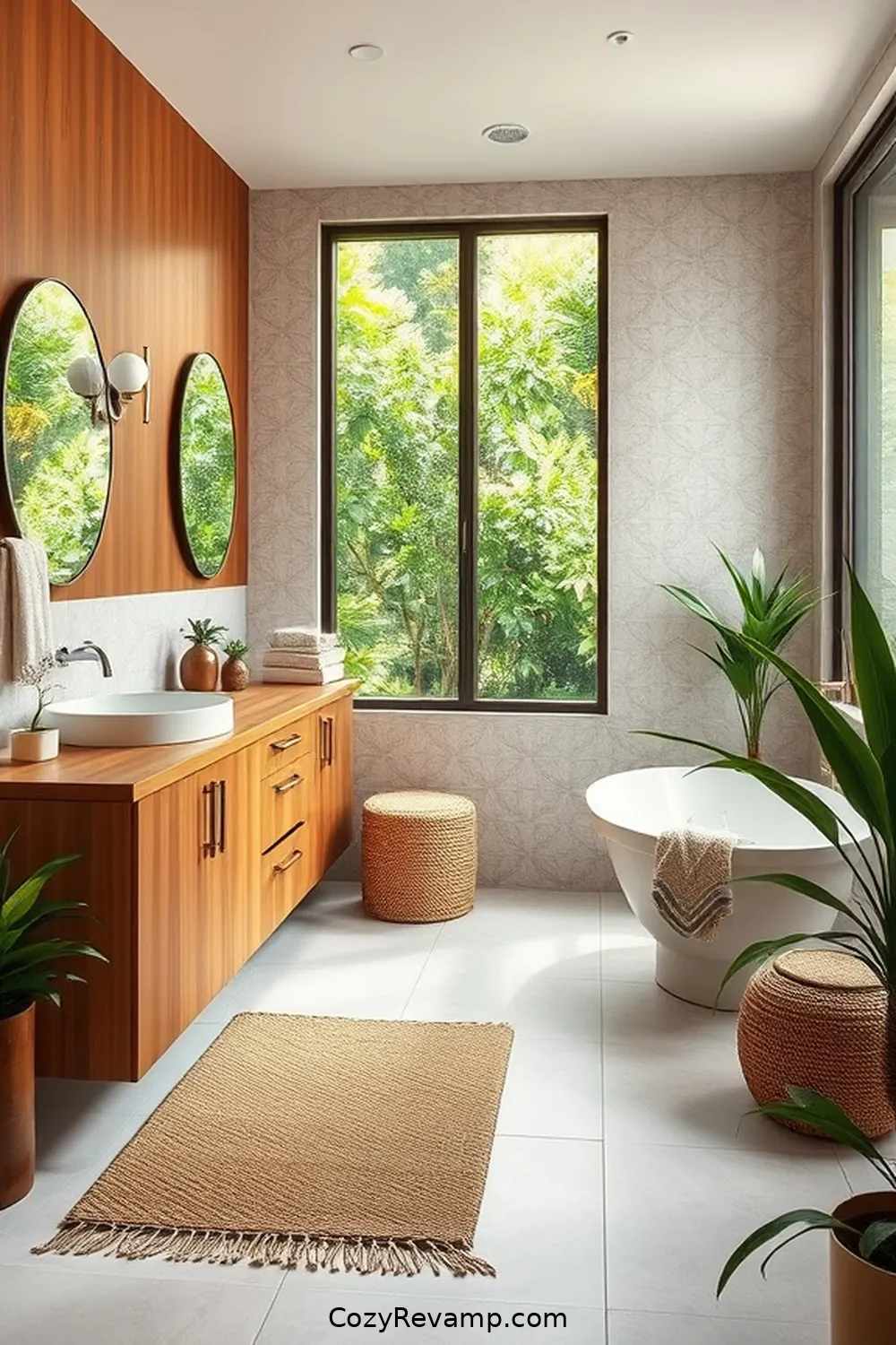 Designing a Mid-Century Modern Bathroom With Natural Fibers 4 Choosing the Right Natural Materials for Designing a Mid-Century Modern Bathroom With Natural Fibers