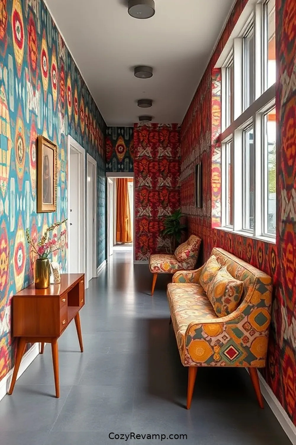 Choosing the Right Fabrics for Your Hallway for Designing a Mid-Century Modern Hallway With Upcycled Fabric