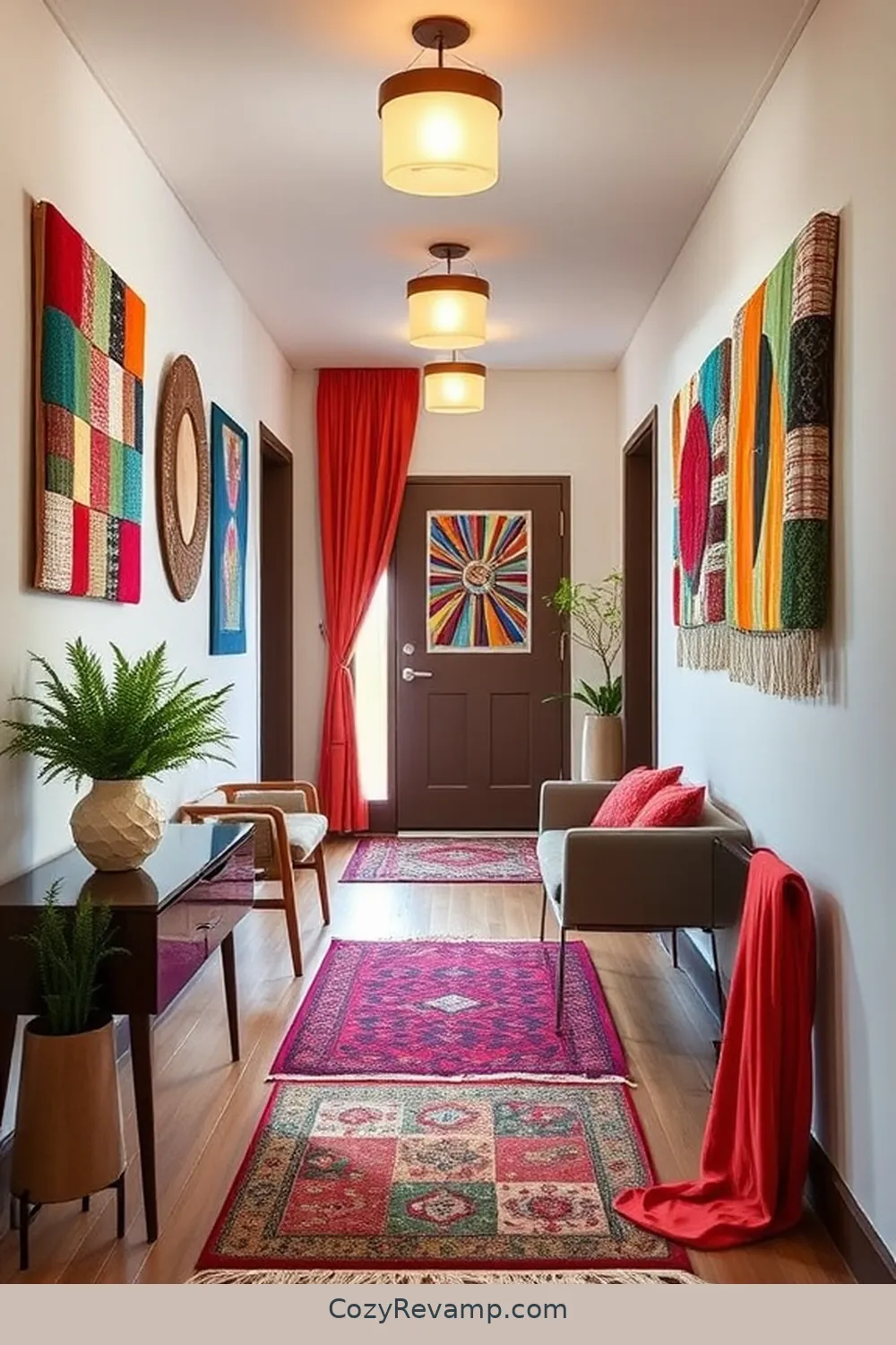 Creative Ways to Incorporate Fabric in Hallway Design for Designing a Mid-Century Modern Hallway With Upcycled Fabric