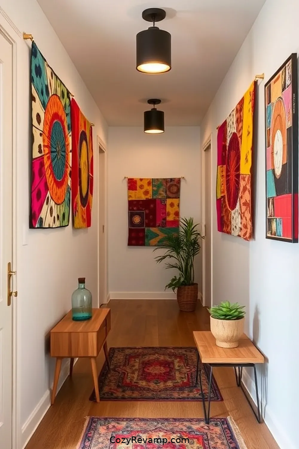 The Benefits of Upcycling Fabric for Home Decor for Designing a Mid-Century Modern Hallway With Upcycled Fabric