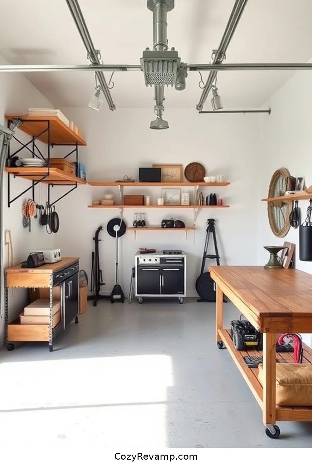 Upcycling Furniture and Fixtures for Designing a Minimalist Garage With Reclaimed Materials