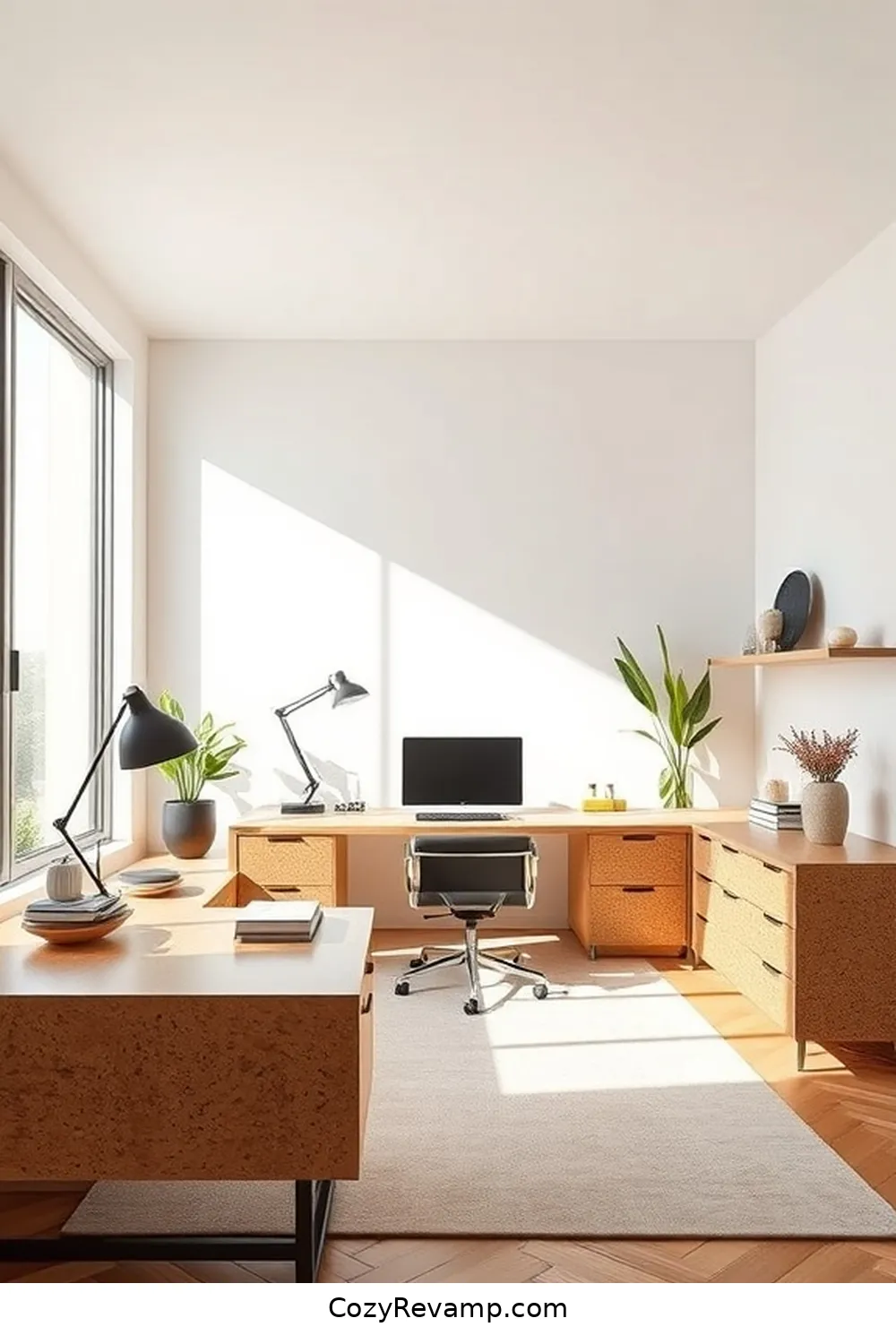 Selecting Cork Furniture for Comfort and Style for Designing a Minimalist Home Office With Cork Material