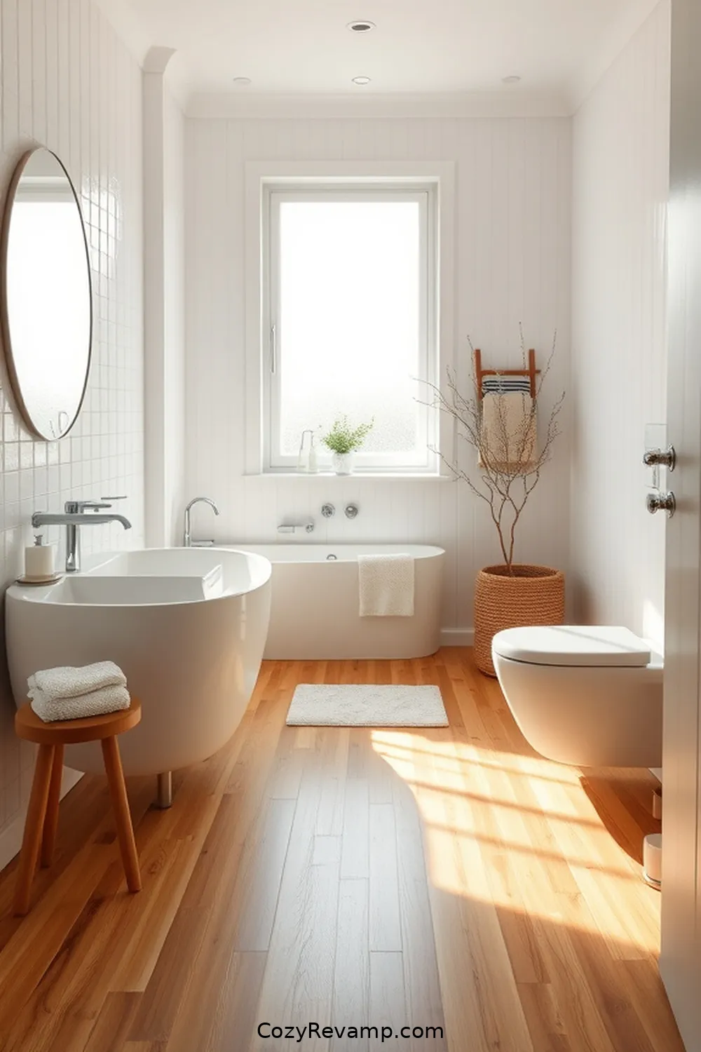 Designing a Scandinavian Bathroom With Bamboo Material Accents 7 Bamboo Flooring Options for a Natural Feel for Designing a Scandinavian Bathroom With Bamboo Material Accents