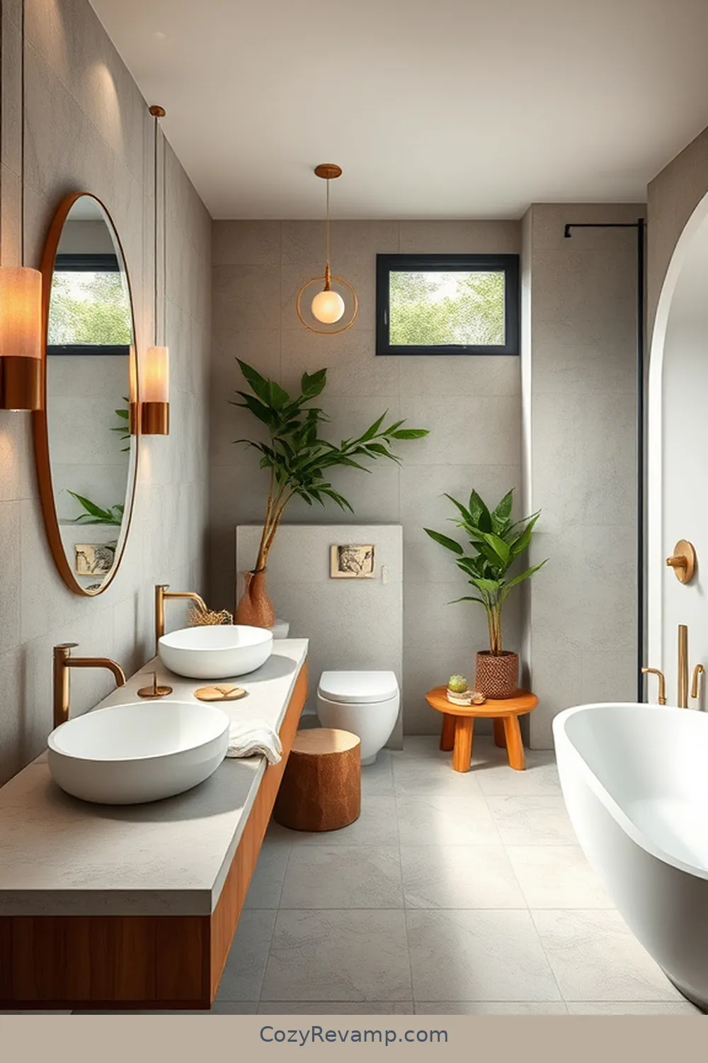 Designing a Scandinavian Bathroom With Bamboo Material Accents 8 Blending Bamboo With Other Natural Materials for Designing a Scandinavian Bathroom With Bamboo Material Accents