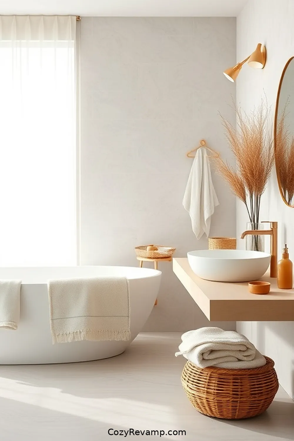 Designing a Scandinavian Bathroom With Bamboo Material Accents 6 Incorporating Bamboo Textiles and Accessories for Designing a Scandinavian Bathroom With Bamboo Material Accents