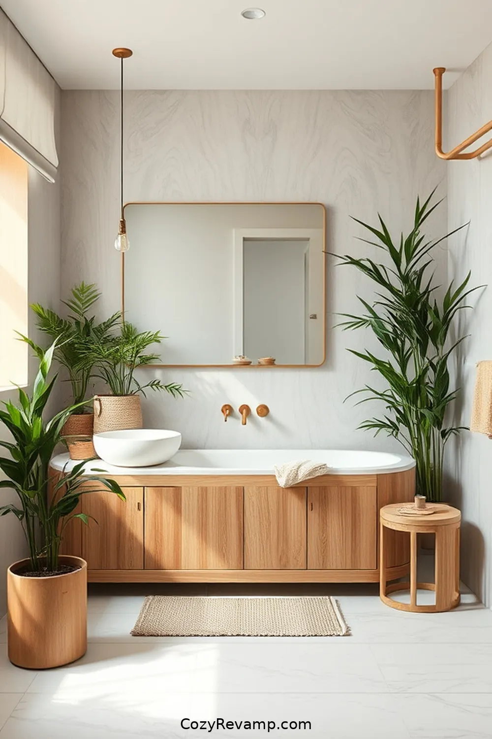 Designing a Scandinavian Bathroom With Bamboo Material Accents 10 Sustainable Practices in Bathroom Renovation for Designing a Scandinavian Bathroom With Bamboo Material Accents