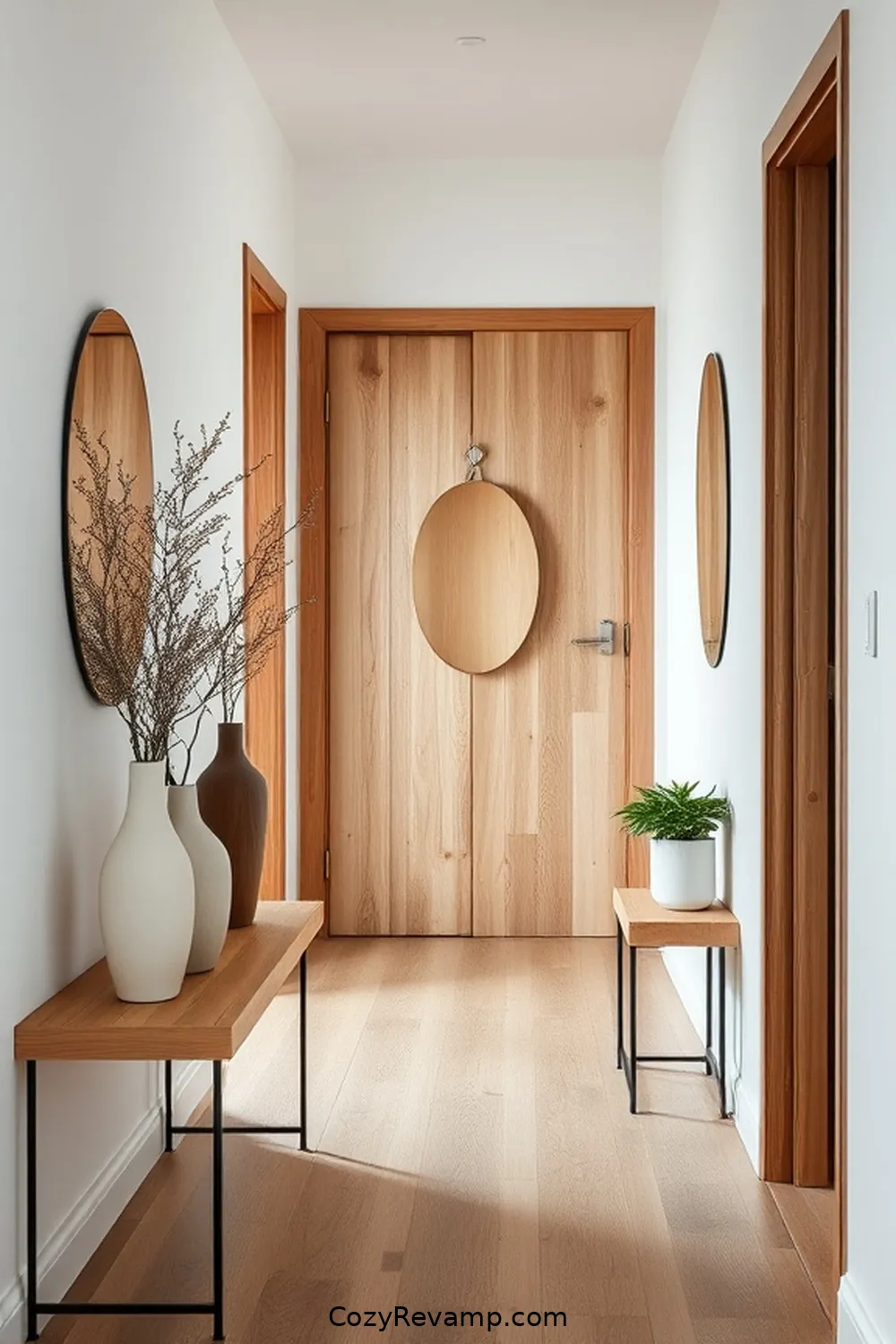 Decorative Accents to Enhance the Design for Designing a Scandinavian Hallway With Recycled Wood Materials