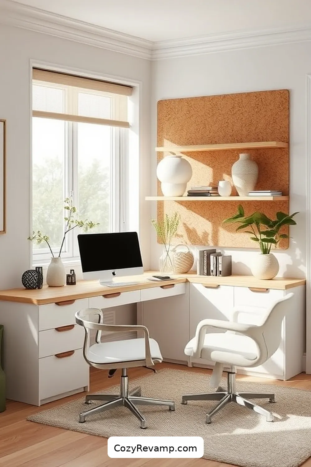 Creative Cork Accents and Decor Ideas for Designing a Scandinavian Home Office With Cork Material
