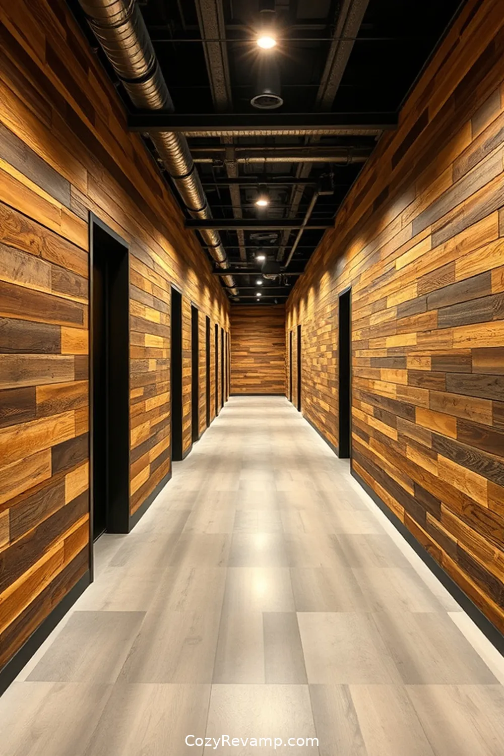 Designing an Industrial Hallway With Recycled Wood Materials 8 Enhancing Acoustics With Recycled Wood Features for Designing an Industrial Hallway With Recycled Wood Materials