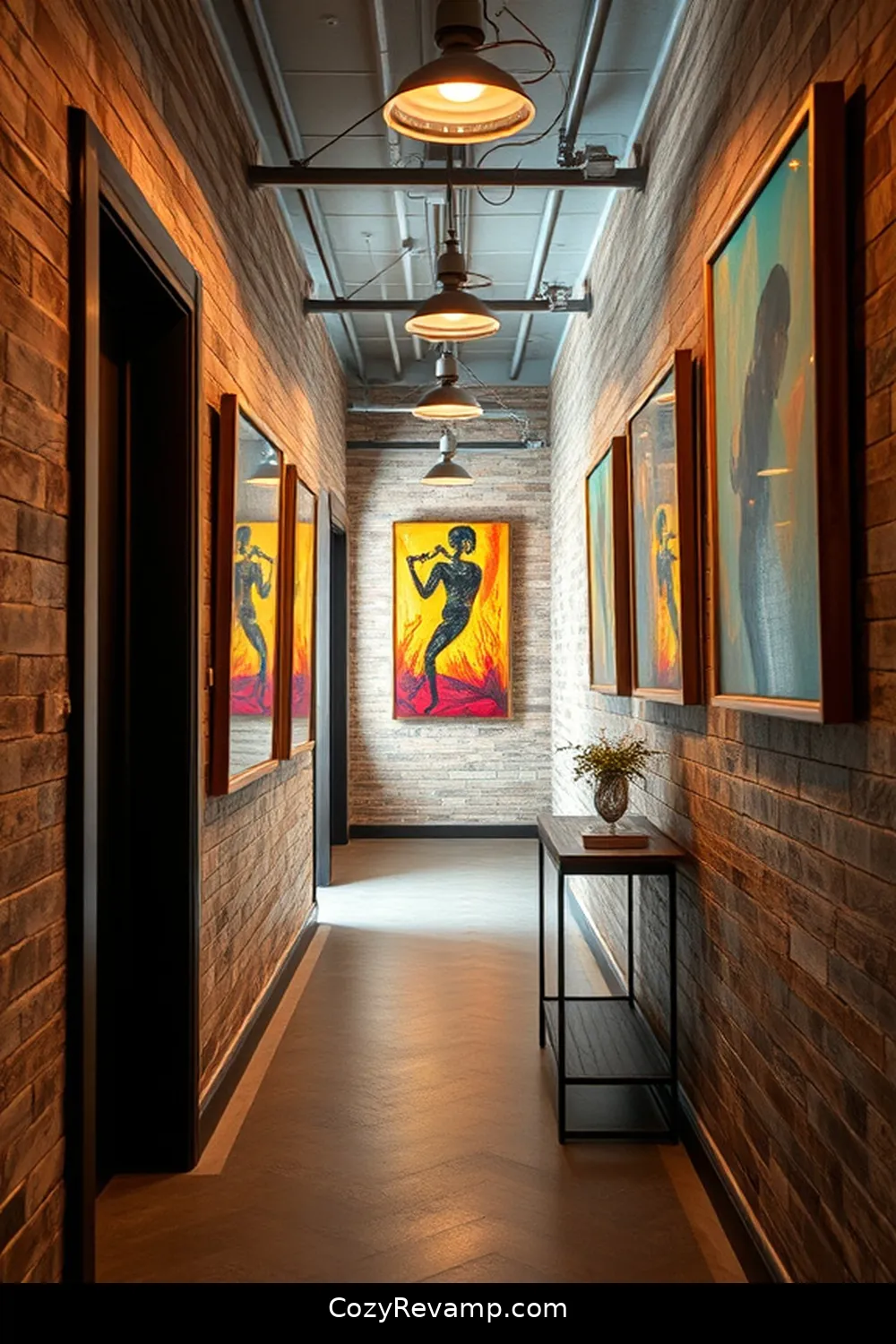 Designing an Industrial Hallway With Recycled Wood Materials 12 Showcasing Artwork and Decor With Recycled Wood for Designing an Industrial Hallway With Recycled Wood Materials