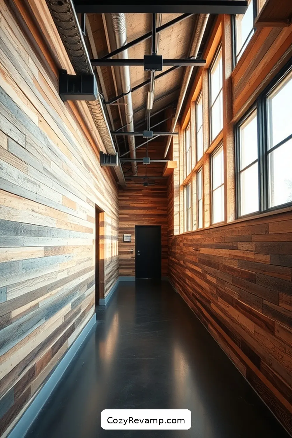 Designing an Industrial Hallway With Recycled Wood Materials 2 The Benefits of Using Recycled Wood in Industrial Design for Designing an Industrial Hallway With Recycled Wood Materials