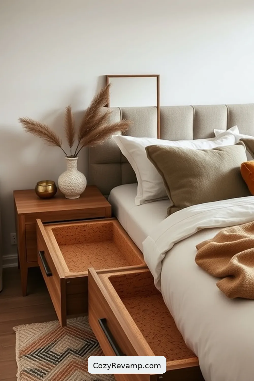 Cork Drawer Liners for Enhance Your Mid-Century Modern Bedroom With Cork Material: 23 Ways