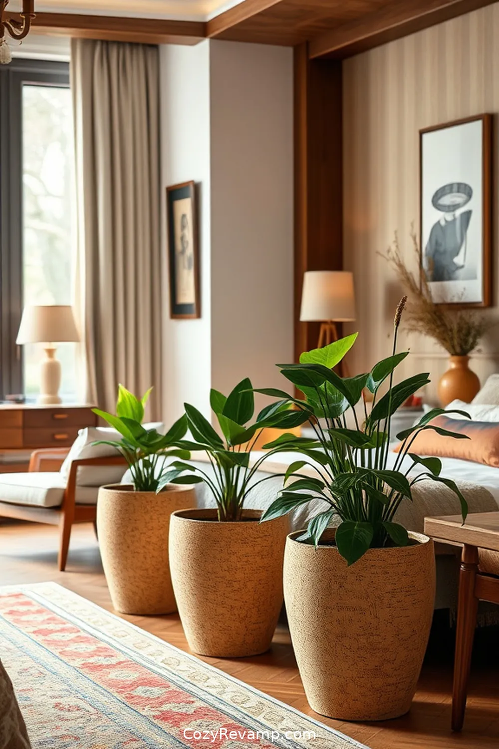 Cork Planters for Enhance Your Mid-Century Modern Bedroom With Cork Material: 23 Ways