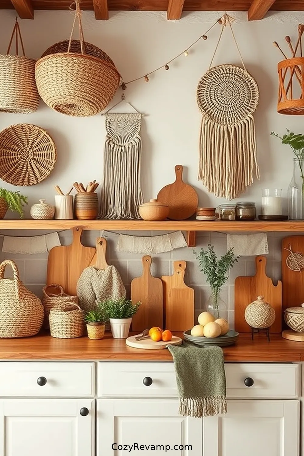 Choosing Sustainable Decor Accessories for Essential Elements for a Bohemian Kitchen With Natural Fibers