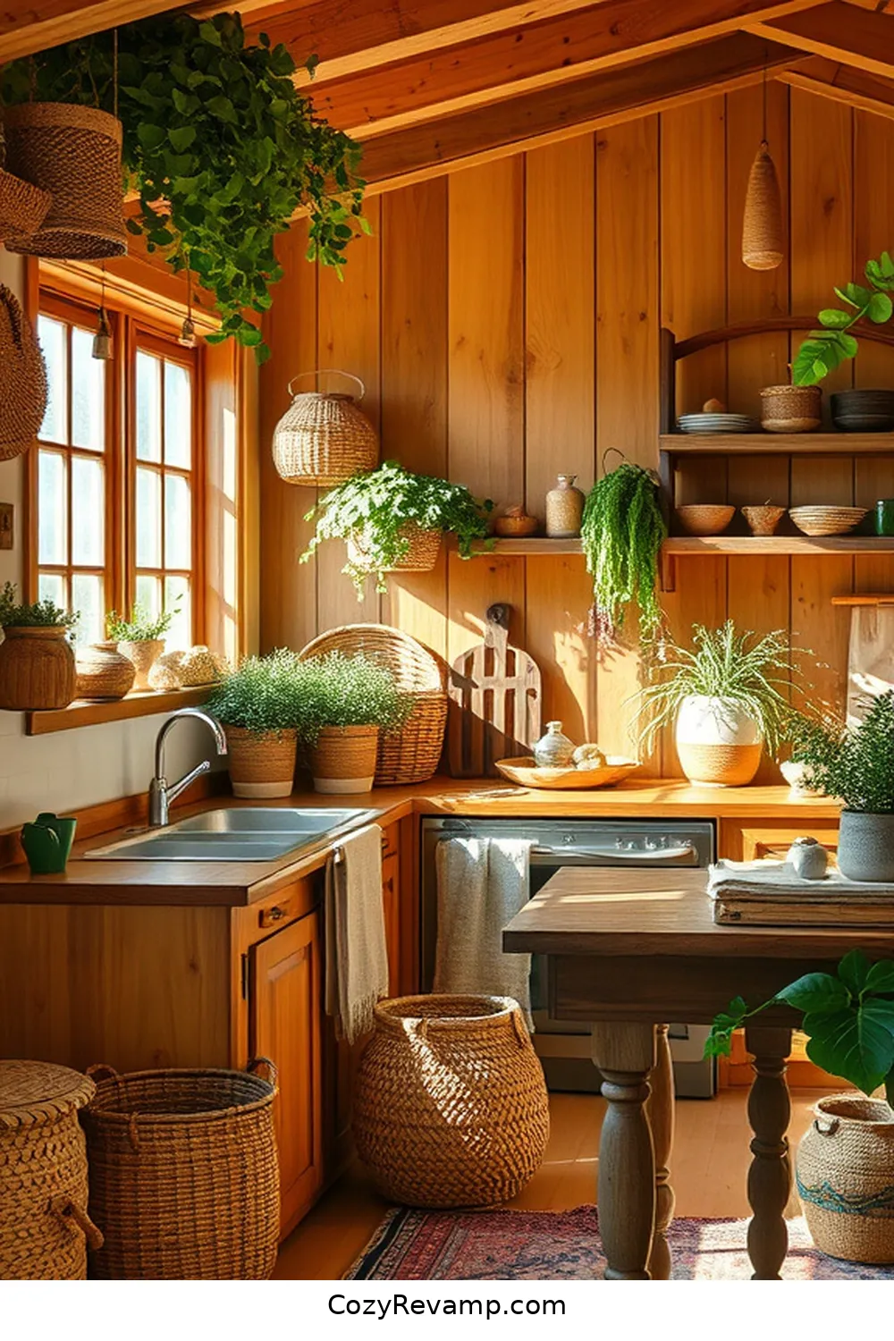 Incorporating Natural Wood Elements for Essential Elements for a Bohemian Kitchen With Natural Fibers