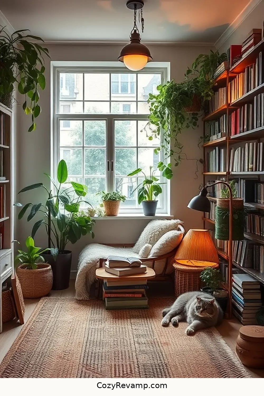Cozy Rugs to Anchor Your Space for Essential Elements for a Bohemian Library With Natural Fibers