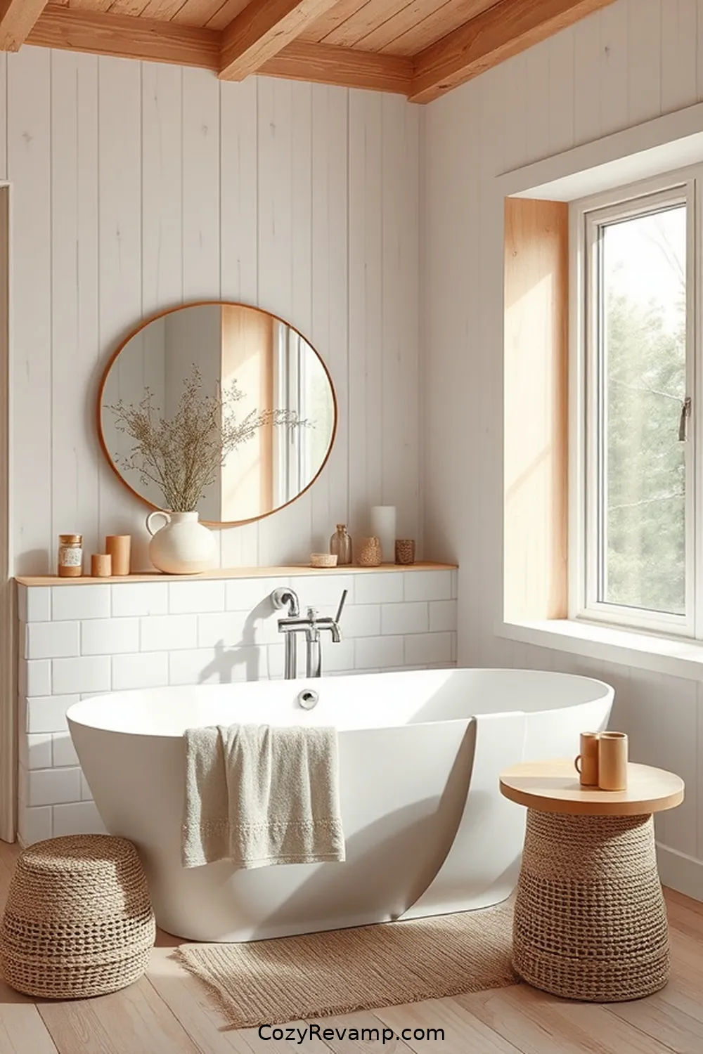 Essential Material Choices for a Scandinavian Bathroom With Natural Fibers 4 Natural Wood Accents for a Warm Touch for Essential Material Choices for a Scandinavian Bathroom With Natural Fibers