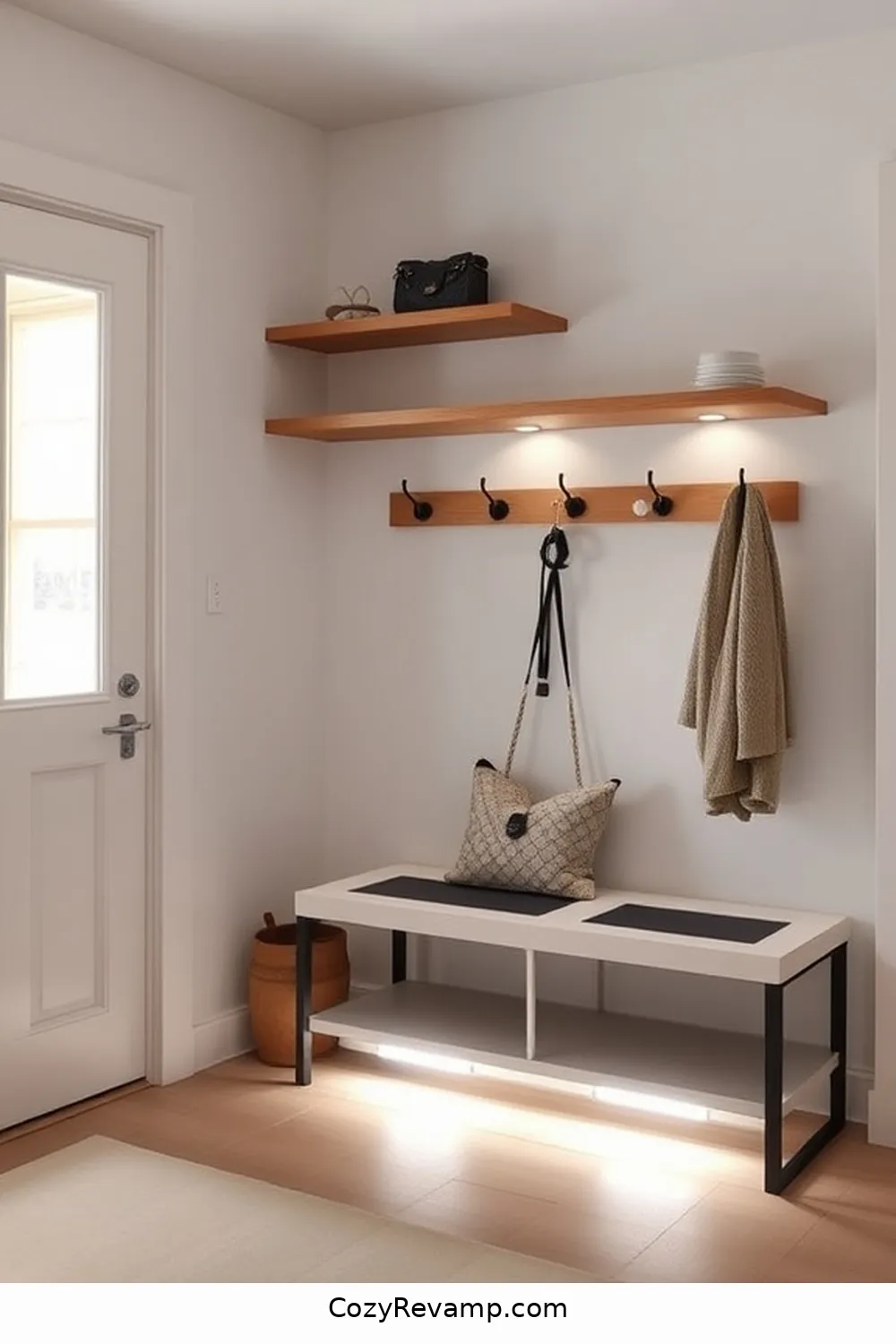 Essential Materials for a Minimalist Entryway With Solar-Powered Lights 4 Incorporating Functional Storage Solutions for Essential Materials for a Minimalist Entryway With Solar-Powered Lights