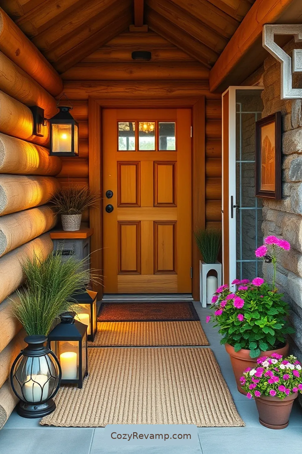 Creating a Focal Point With Decor for Essential Materials for a Rustic Entryway With Solar-Powered Lights